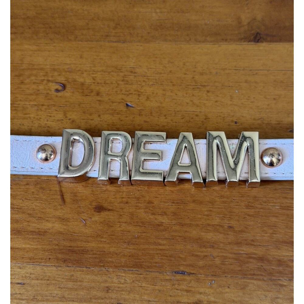 BCBGeneration Pink Leather DREAM Charm Bracelet Rose Gold Snap Closure - Picture 4 of 11
